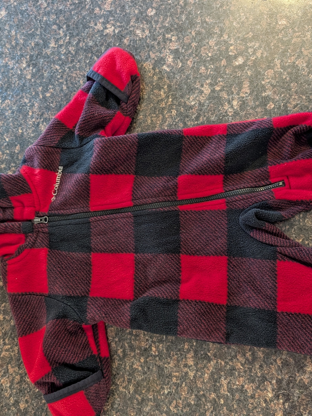 Columbia Red & Black Buffalo Plaid Fleece One-Piece